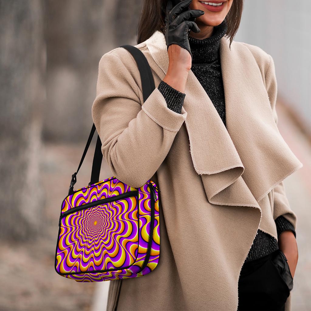 Yellow Splashing Moving Optical Illusion Double Strap Bible Bag