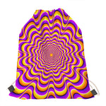 Yellow Splashing Moving Optical Illusion Drawstring Bag