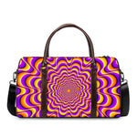 Yellow Splashing Moving Optical Illusion Duffle Bag