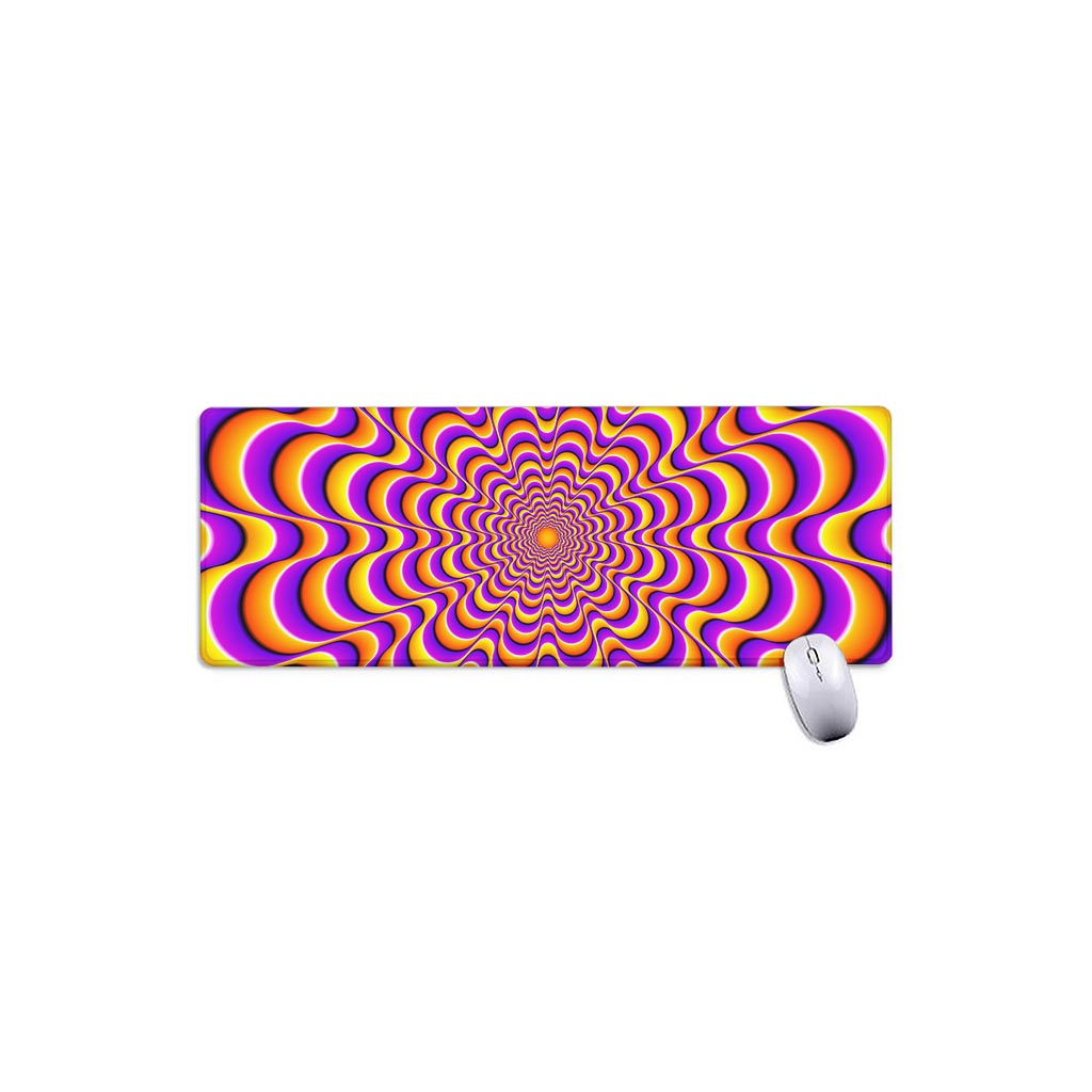 Yellow Splashing Moving Optical Illusion Extended Mouse Pad