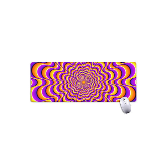 Yellow Splashing Moving Optical Illusion Extended Mouse Pad