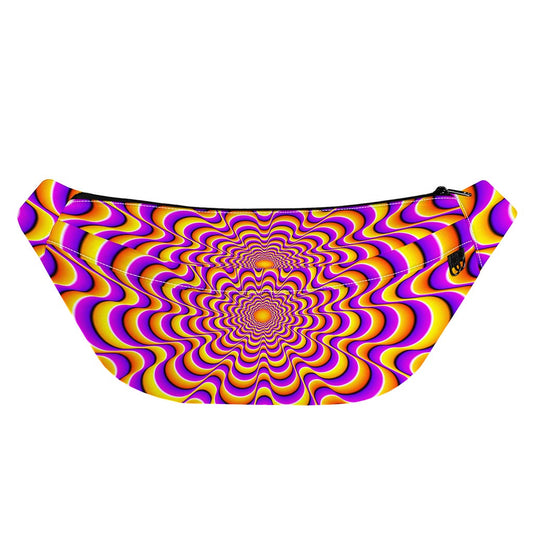 Yellow Splashing Moving Optical Illusion Fanny Pack