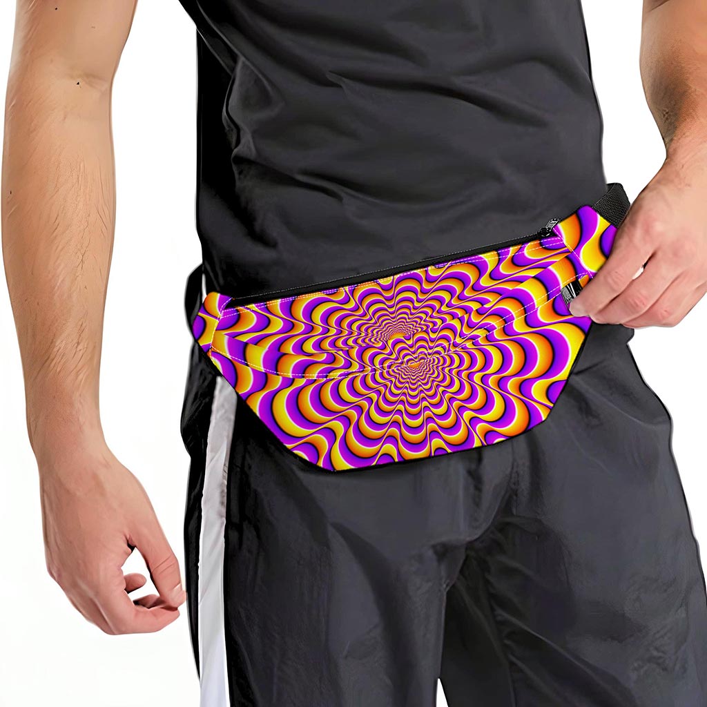 Yellow Splashing Moving Optical Illusion Fanny Pack