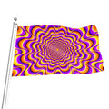 Yellow Splashing Moving Optical Illusion Flag
