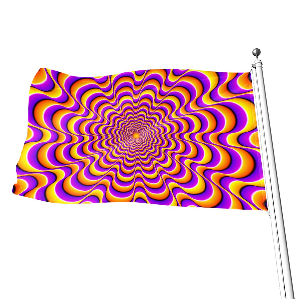 Yellow Splashing Moving Optical Illusion Flag