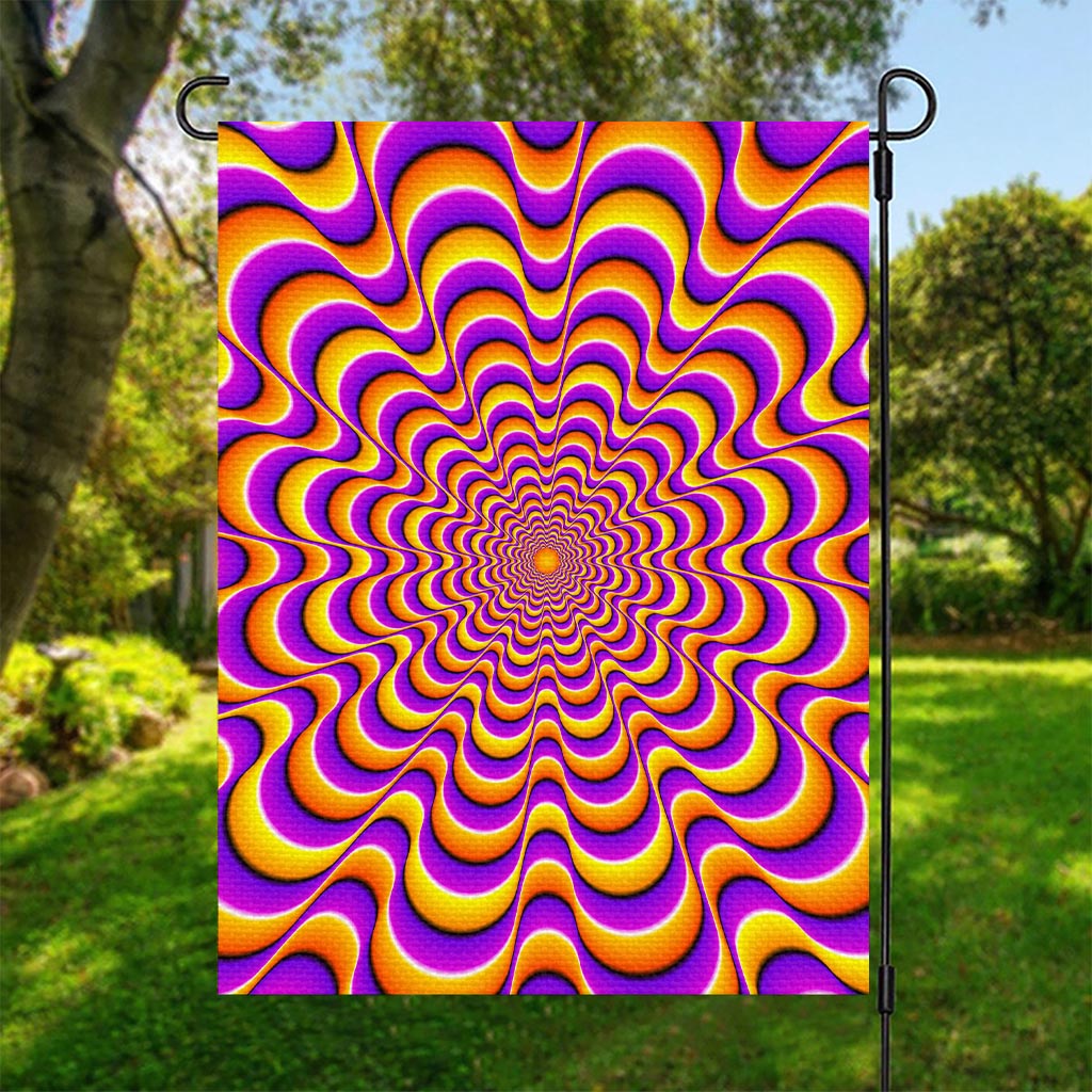 Yellow Splashing Moving Optical Illusion Garden Flag