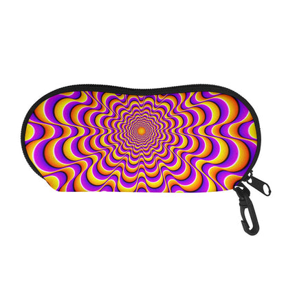 Yellow Splashing Moving Optical Illusion Glasses Case
