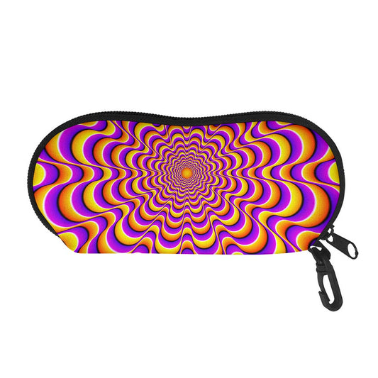 Yellow Splashing Moving Optical Illusion Glasses Case