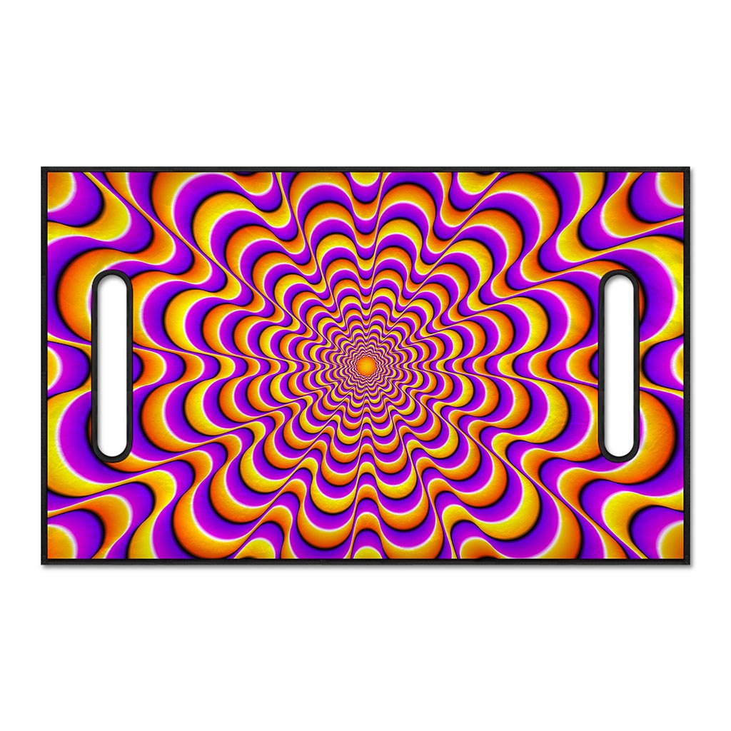 Yellow Splashing Moving Optical Illusion Golf Cart Seat Cover