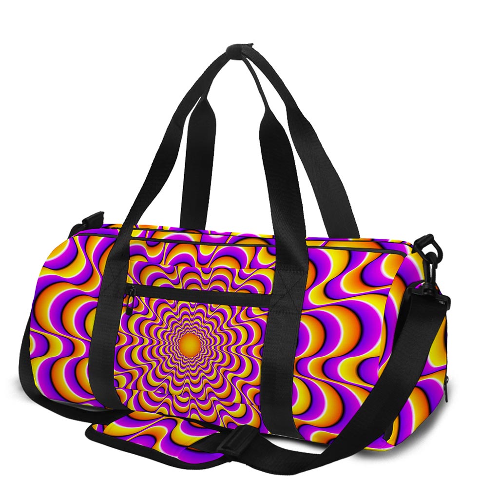 Yellow Splashing Moving Optical Illusion Gym Bag
