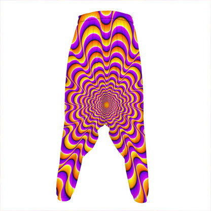 Yellow Splashing Moving Optical Illusion Hammer Pants