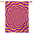 Yellow Splashing Moving Optical Illusion House Flag
