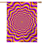 Yellow Splashing Moving Optical Illusion House Flag