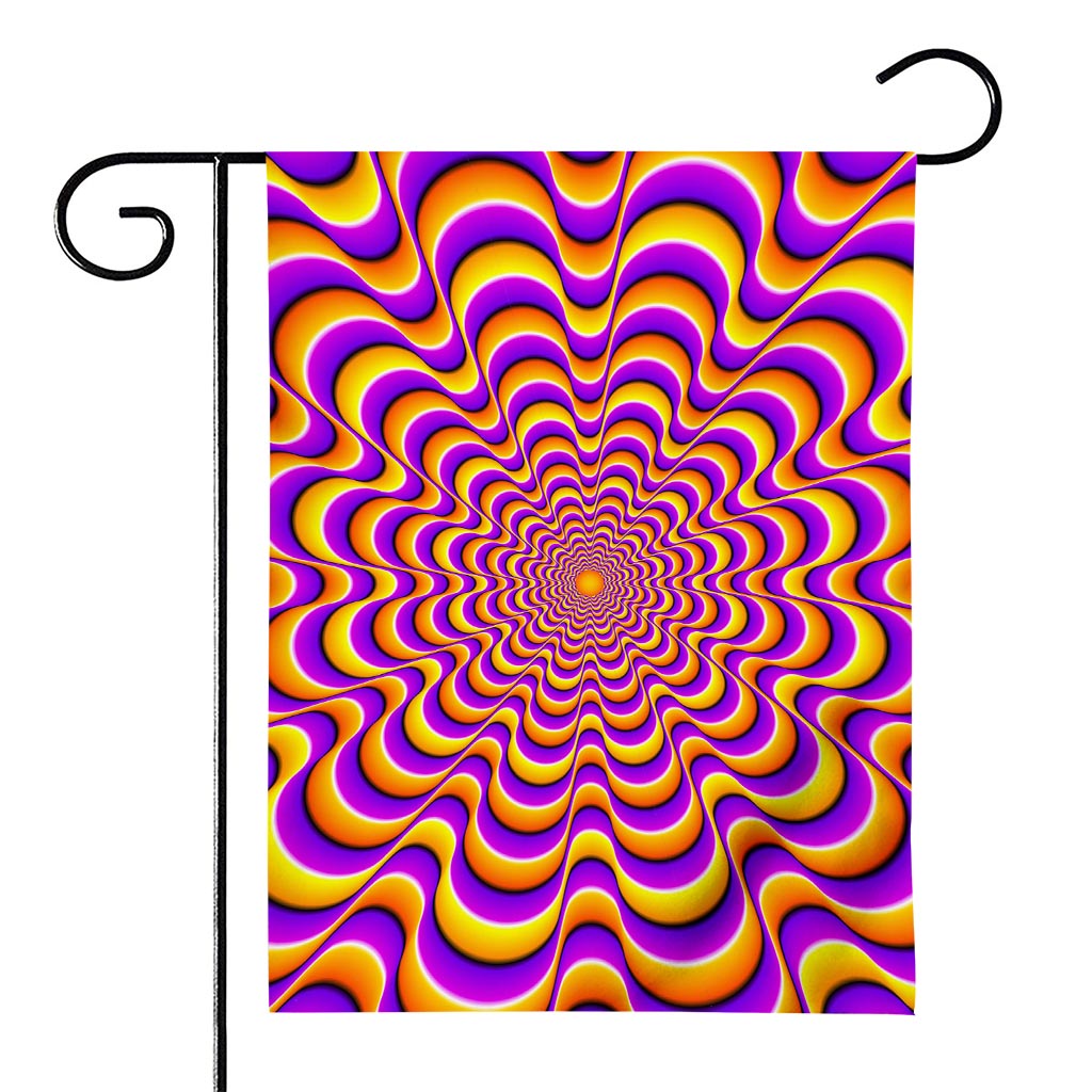 Yellow Splashing Moving Optical Illusion House Flag