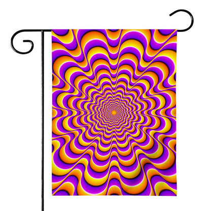 Yellow Splashing Moving Optical Illusion House Flag