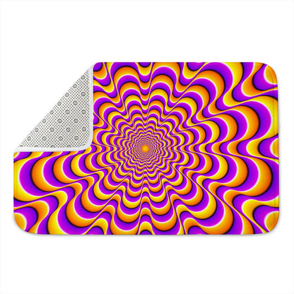 Yellow Splashing Moving Optical Illusion Indoor Door Mat