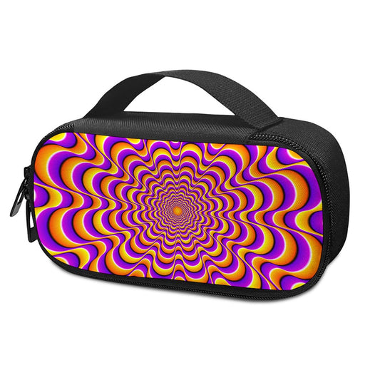 Yellow Splashing Moving Optical Illusion Insulin Cooler Travel Case