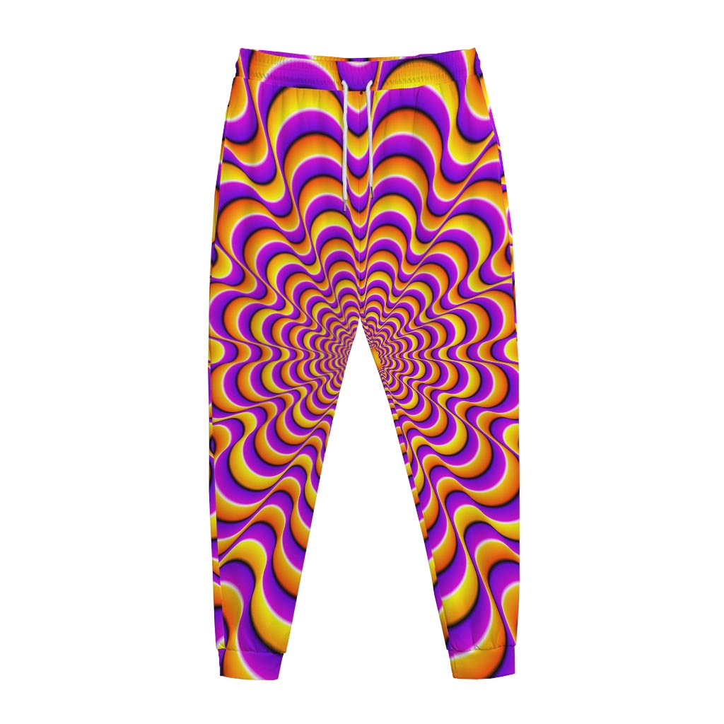 Yellow Splashing Moving Optical Illusion Jogger Pants