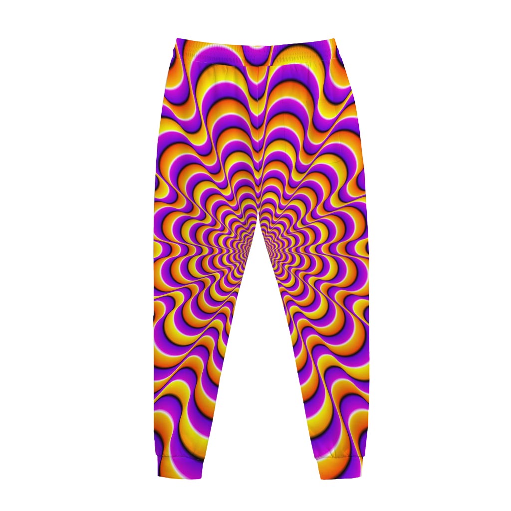 Yellow Splashing Moving Optical Illusion Jogger Pants