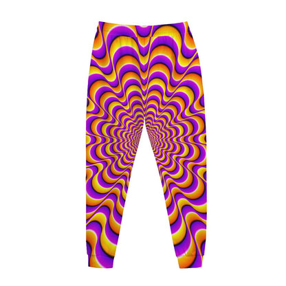 Yellow Splashing Moving Optical Illusion Jogger Pants