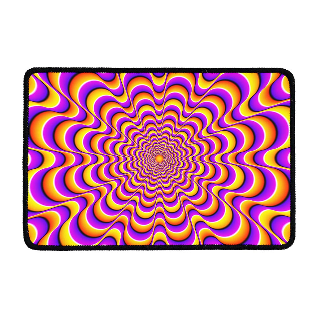 Yellow Splashing Moving Optical Illusion Kitchen Mat