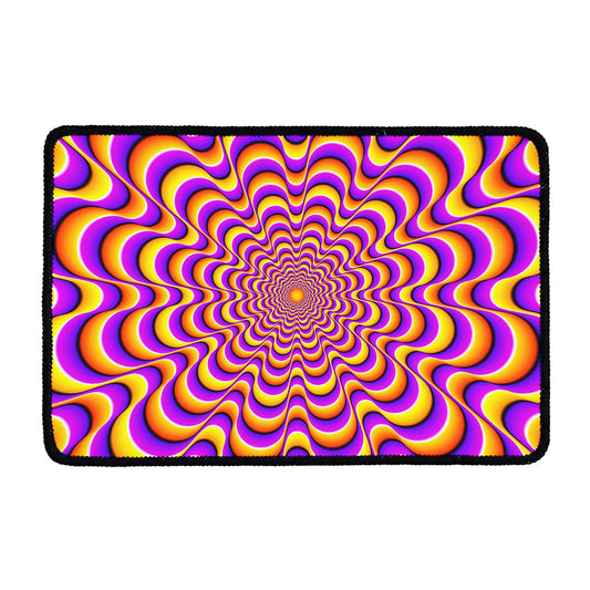 Yellow Splashing Moving Optical Illusion Kitchen Mat