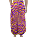 Yellow Splashing Moving Optical Illusion Lantern Pants