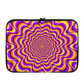 Yellow Splashing Moving Optical Illusion Laptop Sleeve