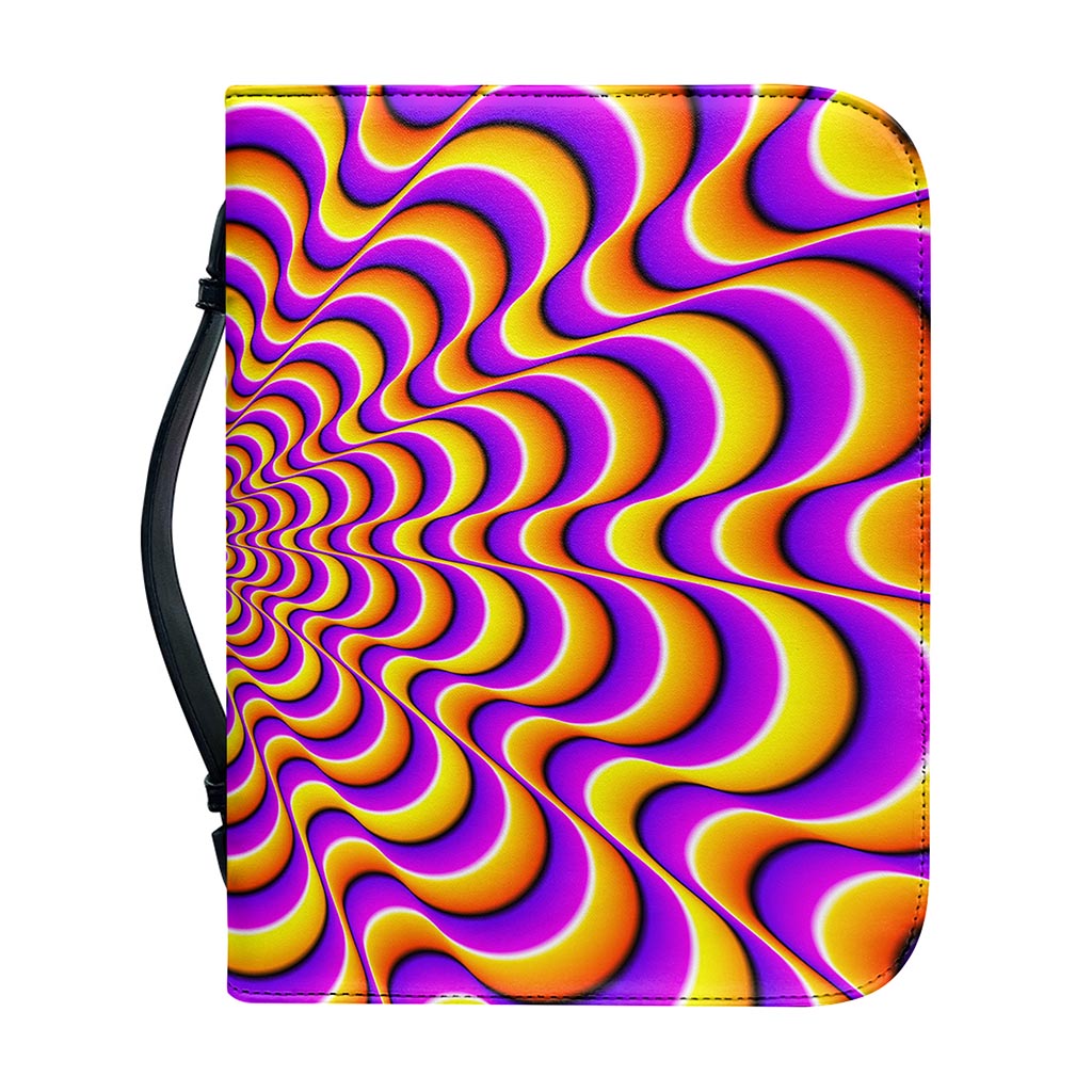Yellow Splashing Moving Optical Illusion Leather Bible Cover