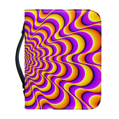 Yellow Splashing Moving Optical Illusion Leather Bible Cover