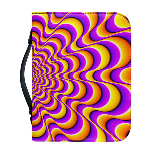 Yellow Splashing Moving Optical Illusion Leather Bible Cover