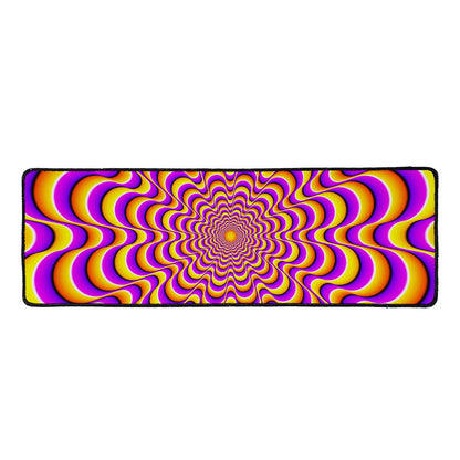 Yellow Splashing Moving Optical Illusion Long Kitchen Mat