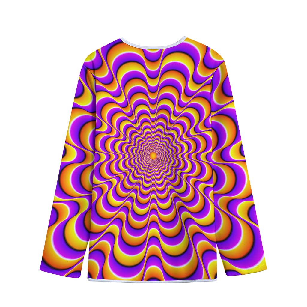 Yellow Splashing Moving Optical Illusion Long Sleeve Short Coat