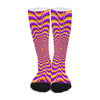 Yellow Splashing Moving Optical Illusion Long Socks