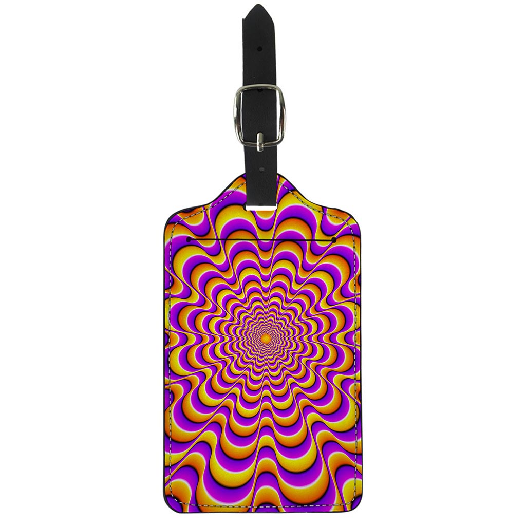 Yellow Splashing Moving Optical Illusion Luggage Tag