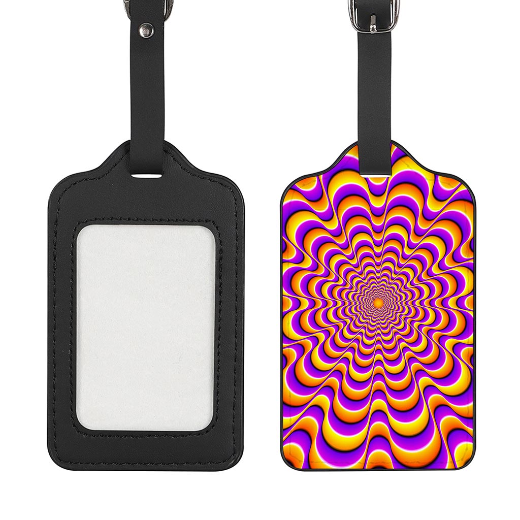 Yellow Splashing Moving Optical Illusion Luggage Tag