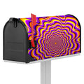 Yellow Splashing Moving Optical Illusion Mailbox Cover