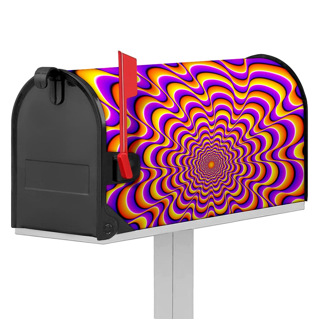 Yellow Splashing Moving Optical Illusion Mailbox Cover