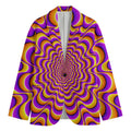 Yellow Splashing Moving Optical Illusion Men's Blazer