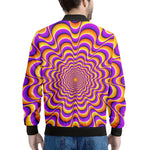 Yellow Splashing Moving Optical Illusion Men's Bomber Jacket