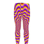 Yellow Splashing Moving Optical Illusion Men's leggings