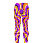 Yellow Splashing Moving Optical Illusion Men's leggings