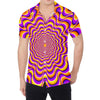 Yellow Splashing Moving Optical Illusion Men's Shirt