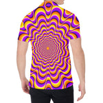 Yellow Splashing Moving Optical Illusion Men's Shirt