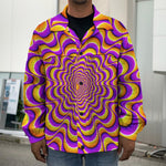 Yellow Splashing Moving Optical Illusion Men's Shirt Jacket