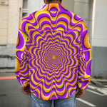 Yellow Splashing Moving Optical Illusion Men's Shirt Jacket
