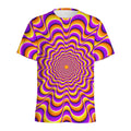 Yellow Splashing Moving Optical Illusion Men's Athletic T-Shirt