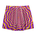 Yellow Splashing Moving Optical Illusion Mesh Shorts