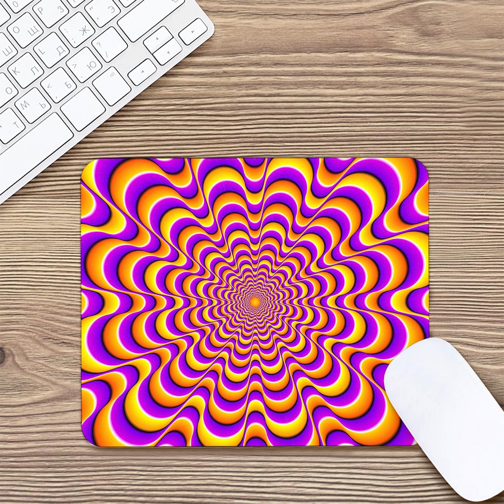 Yellow Splashing Moving Optical Illusion Mouse Pad