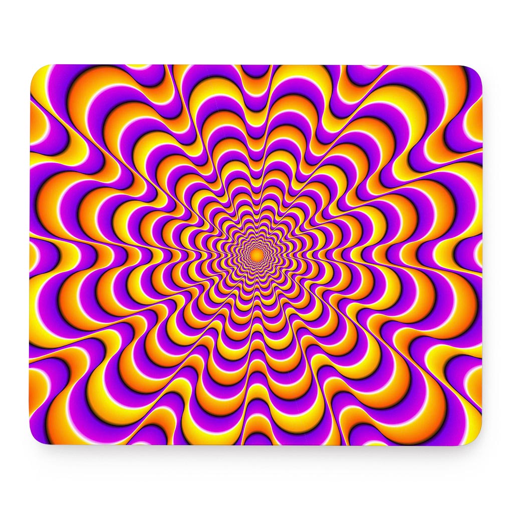 Yellow Splashing Moving Optical Illusion Mouse Pad